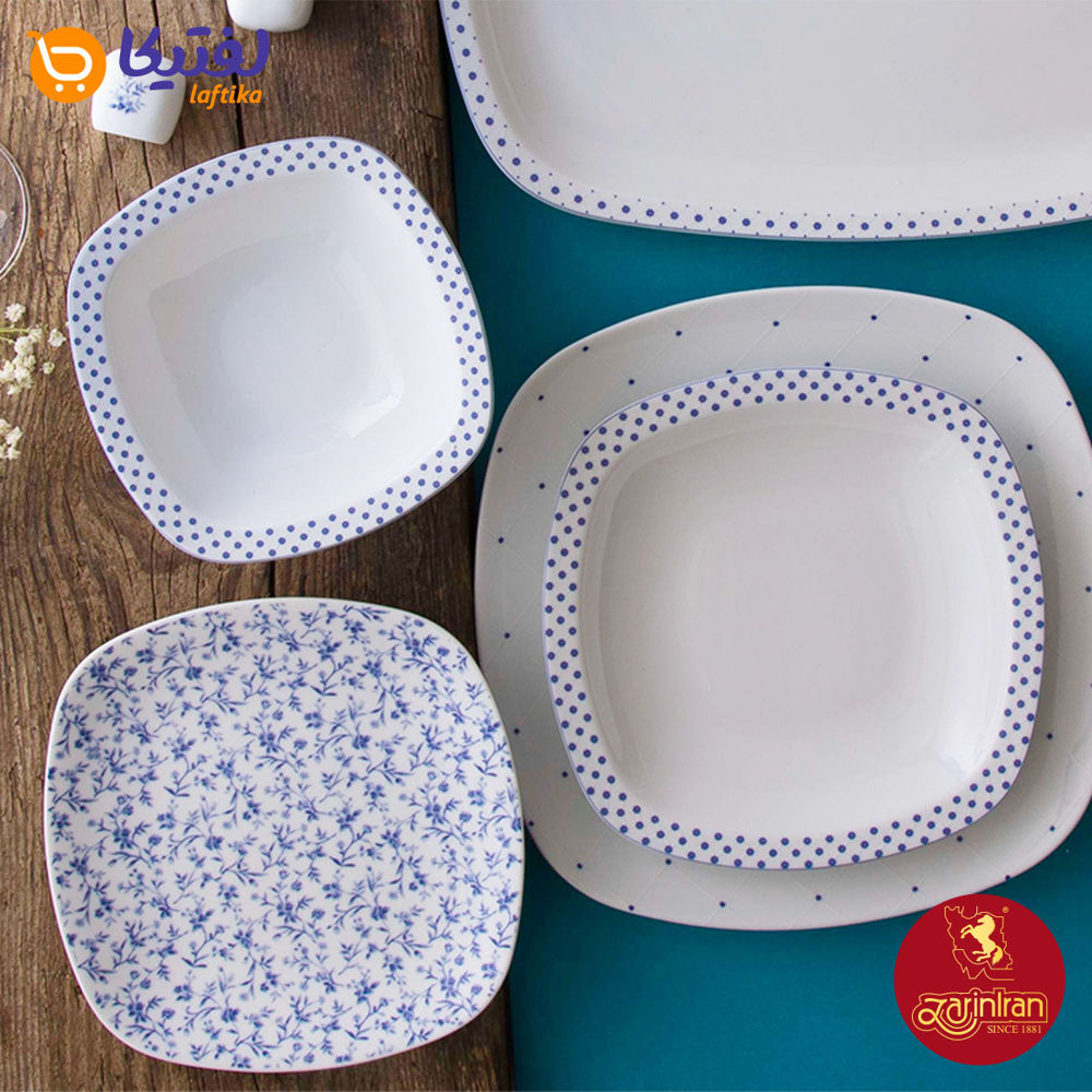 سرویس غذا خوری چینی مربع شکل